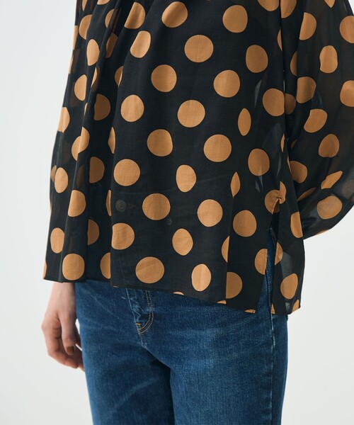 イヴェールドットプリント バックリボンブラウス（シャツ/ブラウス