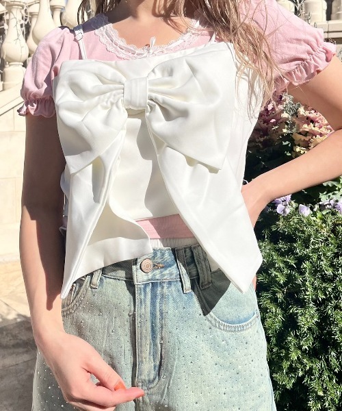 MORE self LOVE（モアセルフラブ）の「ビッグリボンキャミソール