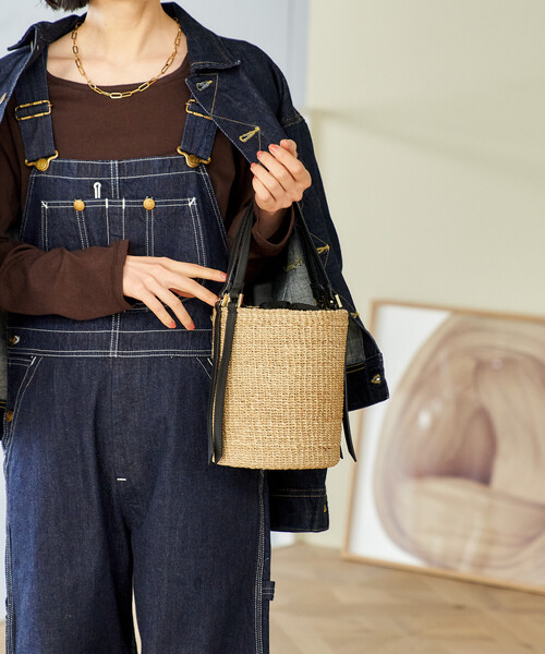 VIOLAd'ORO/ヴィオラドーロ ファインアバカ バケツ型ショルダーバッグ