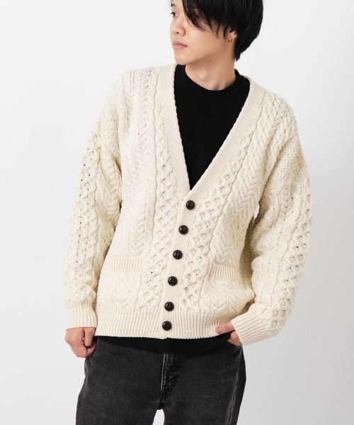 セール】アラン模様メリノウール カーディガン（カーディガン/ボレロ