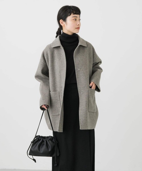 かぐれ（カグレ）の「ウールステンカラーショートコート（ステンカラー