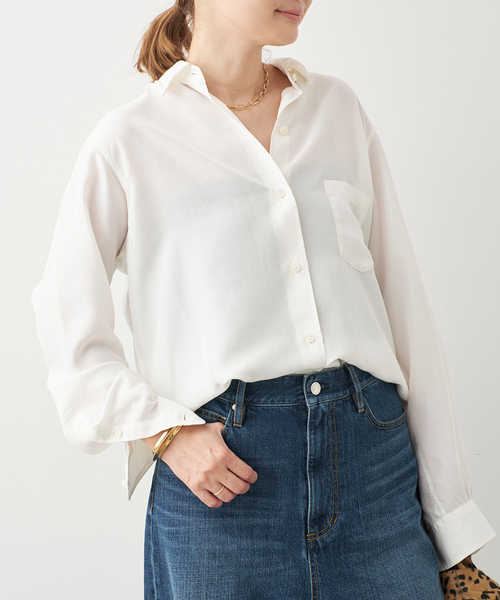シルク ウォッシュ シャツ（シャツ/ブラウス）｜Deuxieme Classe