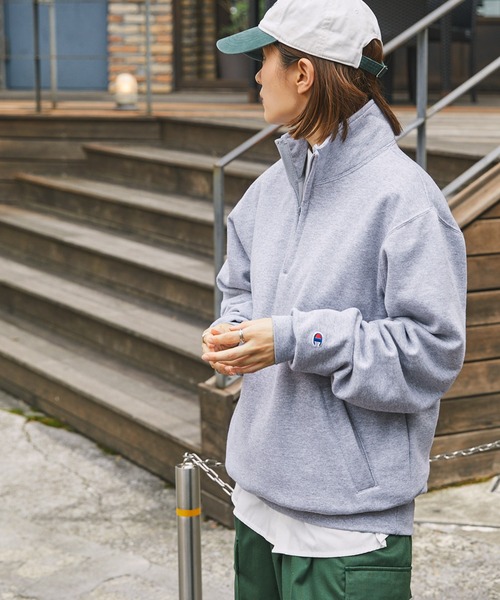 Champion Powerblend Half Zip Sweat/チャンピオン パワーブレンド