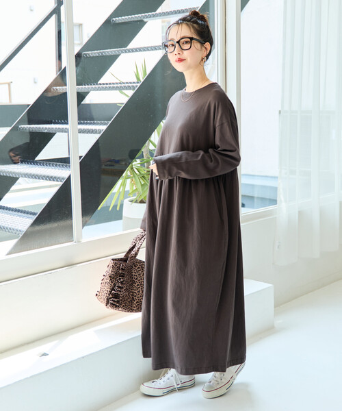 セール】限定展開 ウエスト ギャザー 切り替え ワンピース（ワンピース