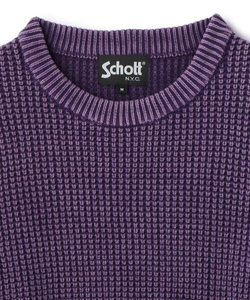 schott（ショット）の「Schott/ショット/DULL COLOR CREWNECK KNIT