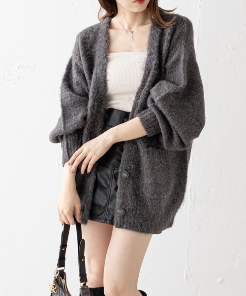 Chico（チコ）の「【WEB限定/REVIVAL】モヘア風ルーズVカーデ