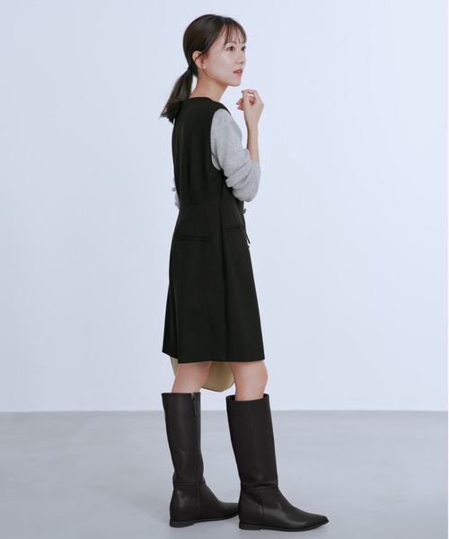 インソールロングブーツ 【低身長・小柄女性】（ブーツ）｜COHINA