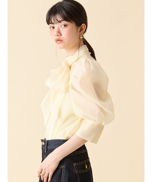 セール】オーガンザボウタイブラウス（シャツ/ブラウス）｜LILY BROWN