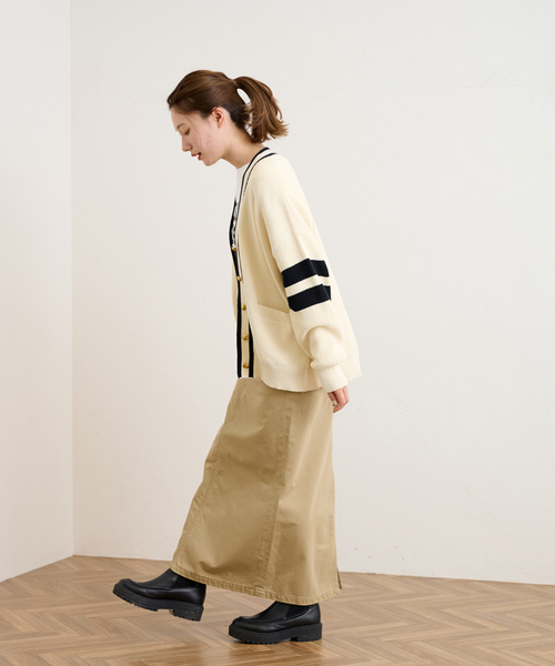 FRAMeWORK（フレームワーク）の「ライン畦ニットカーディガン