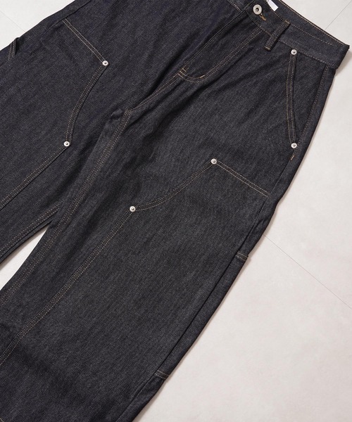 セール】リジットデニム ダブルニー バレルレッグパンツ / Rigid Denim
