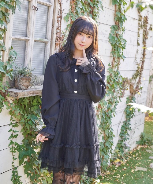 Honey Cinnamon（ハニーシナモン）の「ドットチュールワンピース