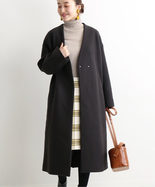 IENA（イエナ）の「ビーバーショートコート◇（ノーカラーコート