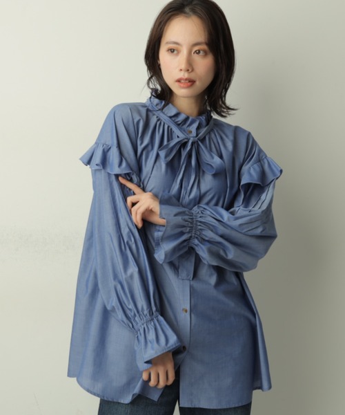 CADUNE（カデュネ）の「フリルボウタイブラウス（シャツ/ブラウス