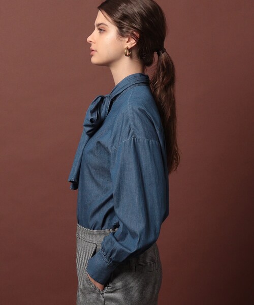 DRESSTERIOR（ドレステリア）の「◇【2WAY】ボウタイデニムブラウス
