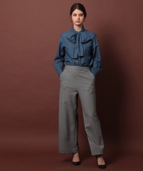 DRESSTERIOR（ドレステリア）の「◇【2WAY】ボウタイデニムブラウス