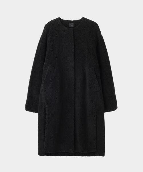 セール】《LE PHIL SPORTS》ボアパイルロングコート（ノーカラーコート