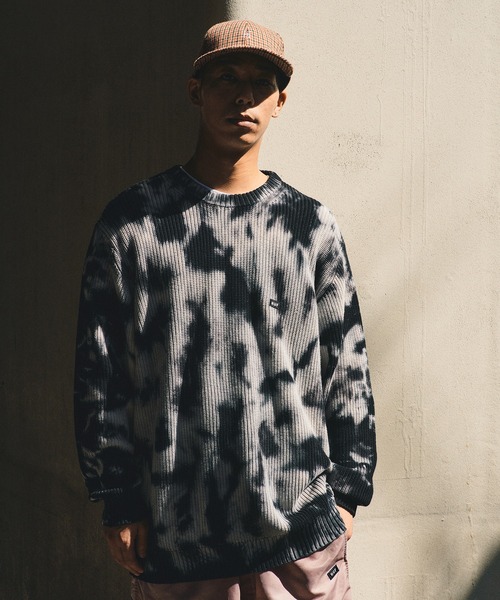 HUF（ハフ）の「BAR LOGO TIE DYE CREW SWEATER / HUF セーター ニット