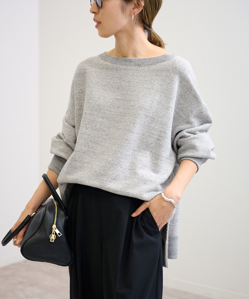 ≪一部カラーWEB限定 / 追加≫ボートネックワイドスウェット