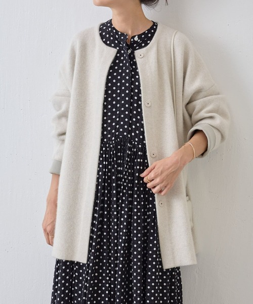 BEARDSLEY（ビアズリー）の「ニットコート（ノーカラーコート）」 - WEAR