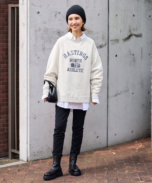 セール】ラグランポンチョプリントスエット（スウェット）｜FRAMeWORK