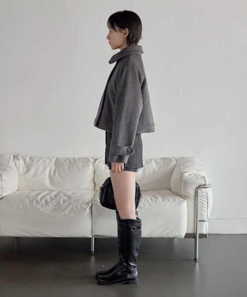 セール】【UNE ORIGINAL】インナーキルティングペディンフロントボタン