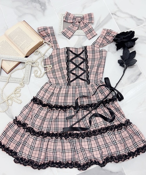 MA*RS（アメーバーマーズ）の「チェックキャミワンピース（ワンピース