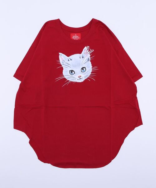 セール】CATﾌﾟﾘﾝﾄﾗｳﾝﾄﾞﾍﾑTｼｬﾂ（Tシャツ/カットソー）｜Vivienne