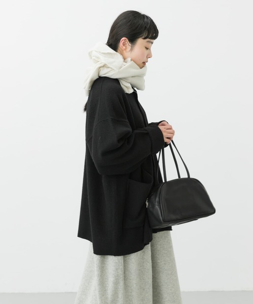 かぐれ ウールノーカラージャケット 圧縮ウール グレージュ 23AW 楽天