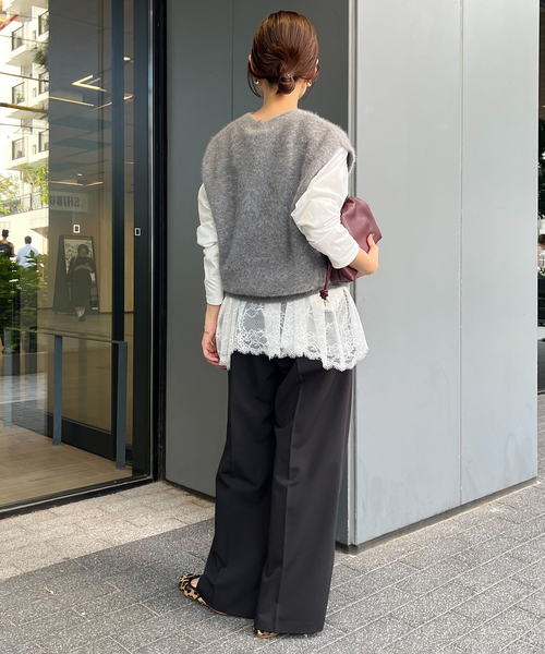 追加3》レースコンビカットソー（Tシャツ/カットソー）｜SLOBE IENA