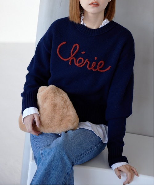 SLOBE IENA（スローブイエナ）の「《追加》cherie刺繍ニット（ニット