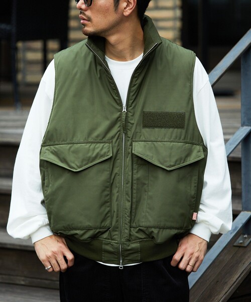 セール】HINSON/ヒンソン ミリタリー 中綿ベスト/フルジップ（ベスト