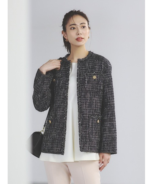 CELFORD（セルフォード）の「ツイードジャケット（ノーカラー