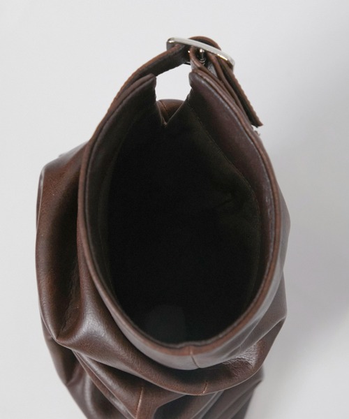 POOLDE/プールデ】Melted Boots Brown/ロングブーツ/ギャザー（ブーツ