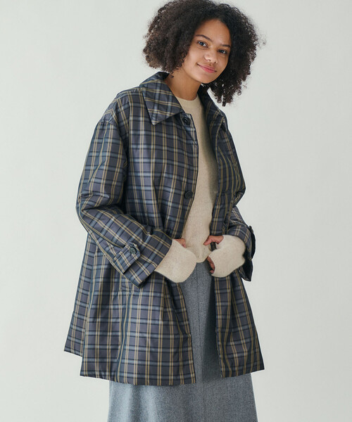 セール】LE GLAZIK | ツイルチェック ショートコート WOMEN（ステン