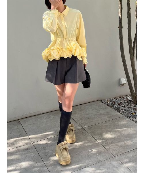 ホイップフリルヘムブラウス（シャツ/ブラウス）｜LILY BROWN（リリー