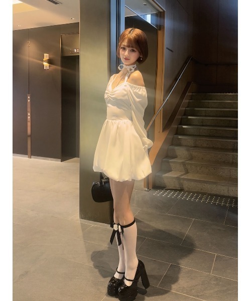 Darich（ダーリッチ）の「ウエストコルセットバルーンミニワンピース