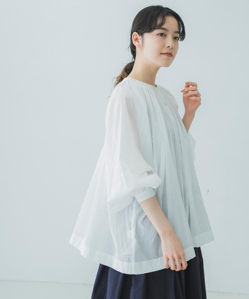 かぐれ（カグレ）の「2WAYコットンギャザーブラウス（シャツ/ブラウス