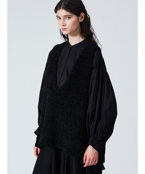 mizuiro ind ピンタックパフスリーブシャツ（シャツ/ブラウス