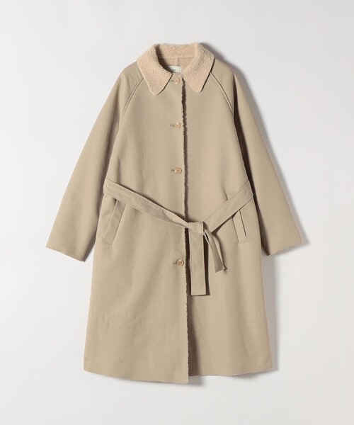 FLAT YOU: ポリエステル ムートン ボア ロング コート（その他アウター