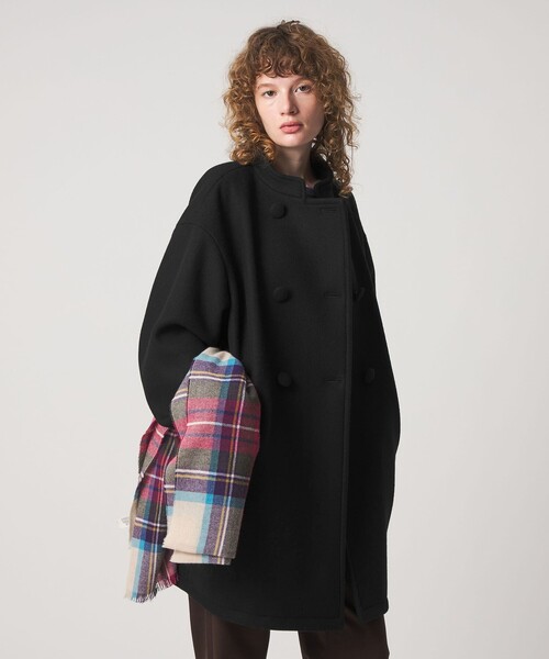 セール】＜Steven Alan＞ビーバー スタンドカラー コート（ノーカラー