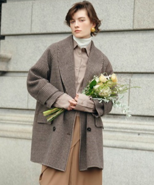 Mila Owen（ミラオーウェン）の「接結ハーフ丈Aラインコート（その他