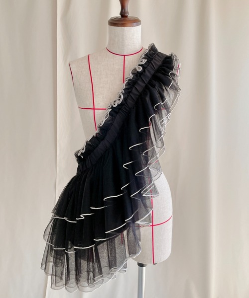 DORA TIER - MAXI | チュールフリルバッグ - マキシ（ボディバッグ