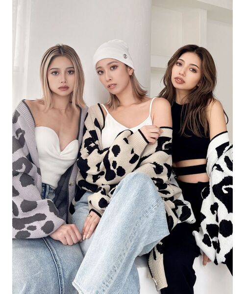 GYDA（ジェイダ）の「GレオパードLOOSEニットカーディガン