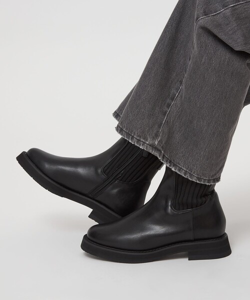 セール】ストレッチ ショートブーツ / サイドゴア 撥水（ブーツ