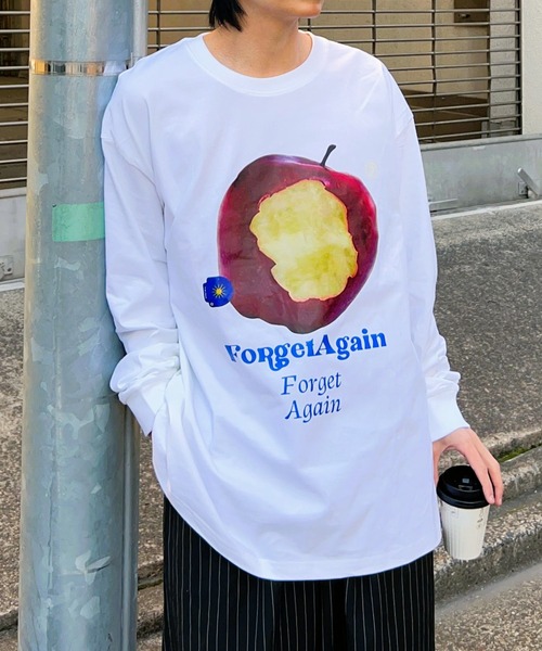 セール】リンゴプリント長袖シャツ（Tシャツ/カットソー）｜B.R.U