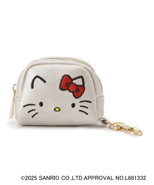 セール】【ハローキティ】フェイス刺繍チャームポーチ（ポーチ