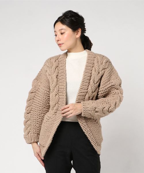 TODAYFUL（トゥデイフル）の「ケーブルハンドニットカーディガン