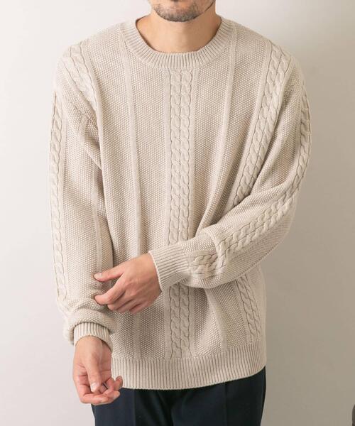 セール】『WEB限定』『XLサイズあり』メリノウールケーブルニット