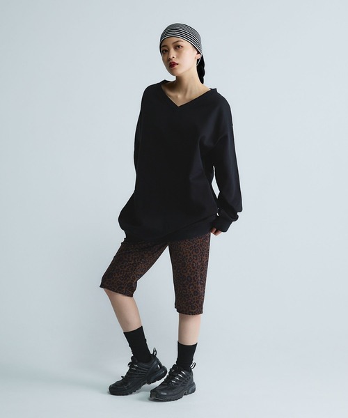 セール】【Les Fleurs】VネックスウェットLS/641413（スウェット