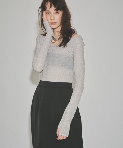 yae（ヤエ）の「2wayラメカットソー（Tシャツ/カットソー）」 - WEAR